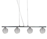 Suspension boule de verre chromée en tresse 4x40W Wind Candellux 34-14092