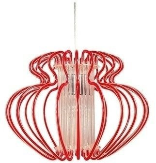 Hängelampe rot 45x33cm Imperia 31-36608
