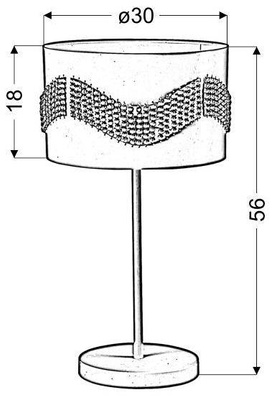 White table lamp with beads Antonio 41-23018