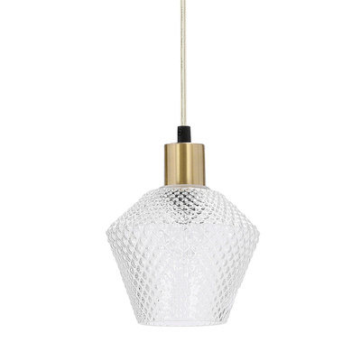 Greniko lampa wisząca talerz czarny 3x40W E14 klosz bezbarwny