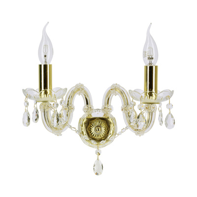 Doppelte goldene Wandleuchte mit Kristallen Maria Teresa Candellux 22-94592