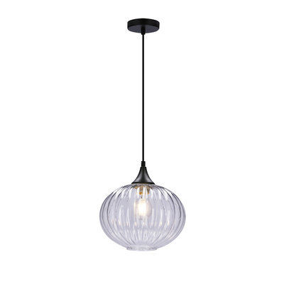 Lampa wiszącza czarna/bezbarwna 240mm Exeter Ledea 50101276