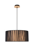 Lampe suspendue en bois noir 45cm Kyoto Ledea 50103218