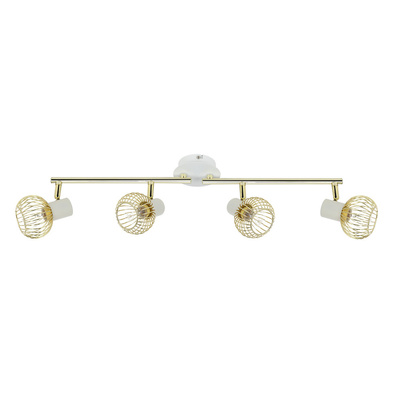 Bandă de perete 4X40W E14 alb/auriu OSLO 94-61812