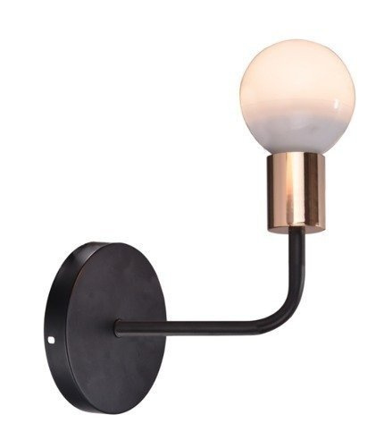 Applique simple en métal noir sans abat-jour Spill Candellux 21-56528