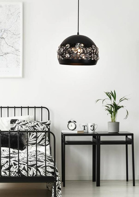 Plafoniera suspendata 1X40W E27 neagra JOLINA 31-69696