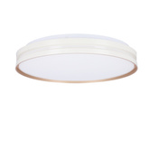 Plafoniera Montana alb + plafon auriu 24w led 40 cm abajur alb