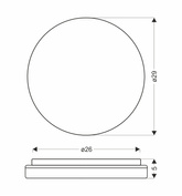 Plafon LED 18W biały + drewniany 4000K Gandava 13-75109