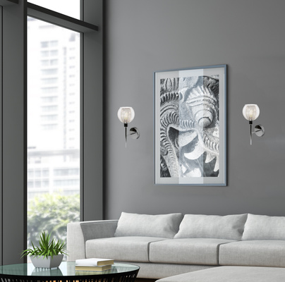 Applique candellux ozzo 21-72184 applique chrome incolore abat-jour