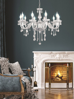 Lustre en cristal doré 62cm 9xE14 Maria Teresa 39-95841