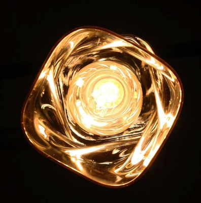 Black/amber glass pendant lamp Felis 31-00156