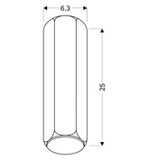 Candellux tube hexagonal blanc 2282800