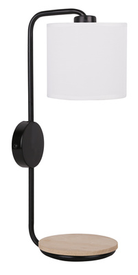 Schwarze Wandleuchte mit Regal 1xE14 Alpine Candellux 21-76694