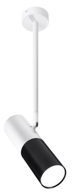 Lampa wisząca regulowana tuba biało-czarna Candellux 31-77912
