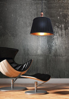 Lampa suspendata neagra si con cupru 60W E27 Amore Candellux 31-39378