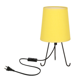 Smally lampa stołowa czarny 1x40 E14 abażur żółty