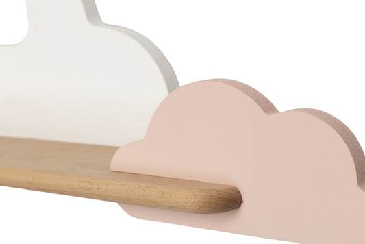 Kinkiet LED 5W dla dziecka biało-różowa chmurka z półką Cloud 21-76717