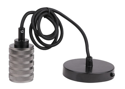 Black metal sling pendant lamp E27 31-04901