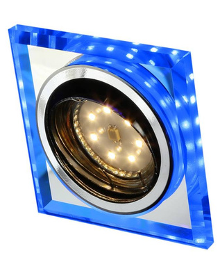 Plafon Ochi Candellux Ssu-22 Ch/Tr+Bl Gu10 50W+Led Smd 2 1W Albastru 230V Crom