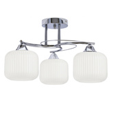 DOPO lampa sufitowa chromowy 3x40W E27 klosz biały
