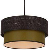 Arezzo lampa wisząca czarny 1x60W E27 abażur czarny+oliwkowy