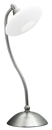 Tischleuchte Nickel satiniert + weiß Elisa 41-06045