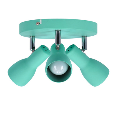 Lampa sufitowa Picardo plafon regulowany 3-punktowy metalowy zielony E14