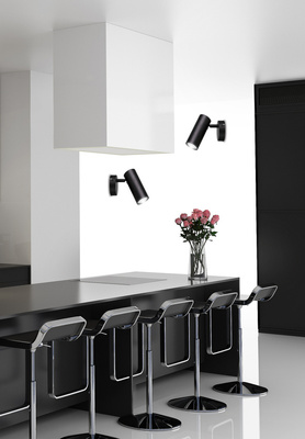 Black moving spotlight 1xGU10 spot Colly 91-01658