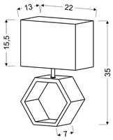 Table lamp ceramic graphite Vidal 41-68552