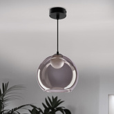 Brin ceiling lamp black 1x15W G9 smoked white shade