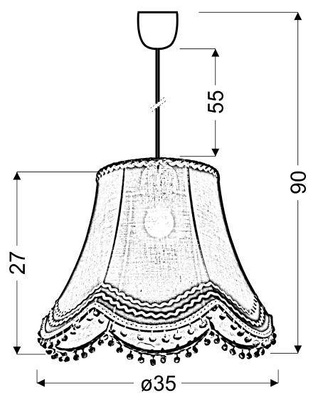 Plafonnier suspendu candellux arlequin 31-94523 e27 bleu