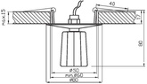 Deckenleuchte Polygonal Kristall Chrom G4 20W SK-25 Candellux 2286634