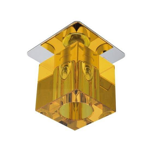 Plafonnier chrome cristal orange G4 20W SK-18 Candellux 2280168