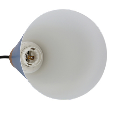 Hanging lamp blue metal + wood Faro Ledea 50101258