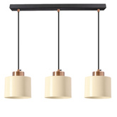 ALORA lampa wisząca czarny 3x60W E27 klosz biały