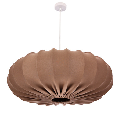Hanging lamp CAFEE Scandinavian with brown mocha shade 66cm modern ceiling lighting for living room and dining room E27