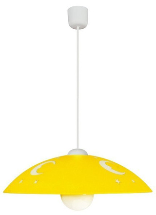 Hanging lamp yellow children's moon on a rope 31-30064
