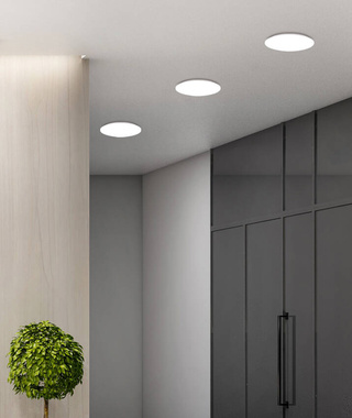 Plafonnier LED blanc 12W 4000K Mega 12-75048