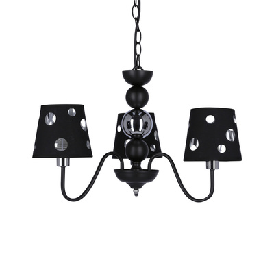 Black chandelier hanging lamp 3xE14 Batley Ledea 50203105