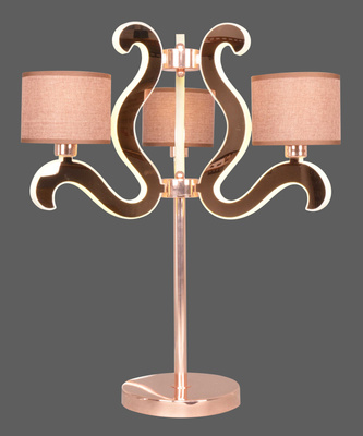 Lampe à poser avec bras lumineux x3 LED cuivre Ambrosia Candellux 43-33925