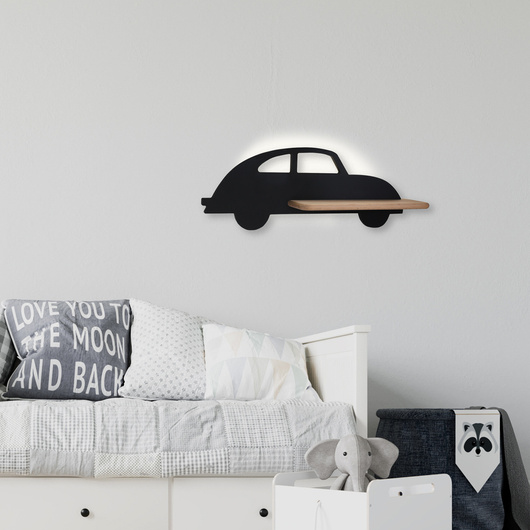 Raft iluminat cu LED 5W IQ Kids CAR negru 21-84781