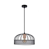 Lampa wisząca czarna metalowa regulowana 40W E27 Levi 31-78469