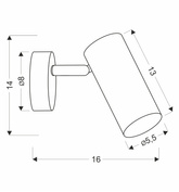 White mobile wall lamp 1xGU10 Colly 91-01603