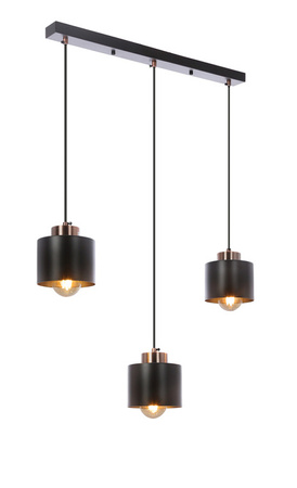 Lampa suspendata neagra 3xE27 Olena 33-79022
