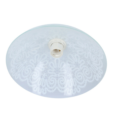 Lampa wisząca Bilbao z białym szklanym kloszem pojedyncza do jadalni E27