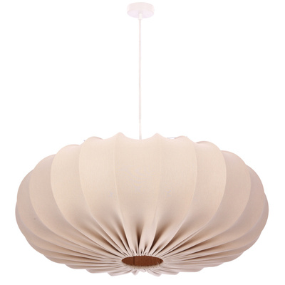 CAFÉE suspension 66cm blanche 1x40W E27 abat-jour frappe