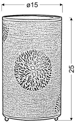 Lampe de table Cabinet Candellux Perla 41-19946 E14 Beige