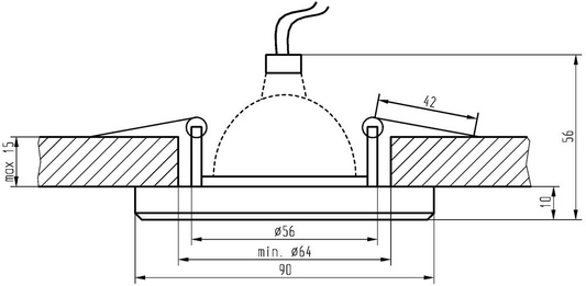 Plafon pătrat din sticlă SS-13 Candellux 2230453