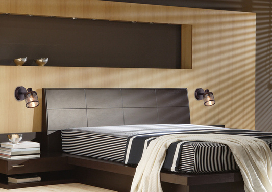 Applique café or avec abat-jour ambre 1xE14 Canabera Candellux 91-81377