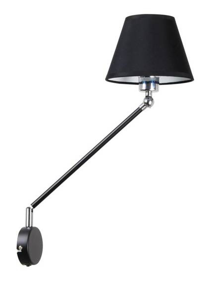 Schwarze verstellbare drehbare Wandleuchte 1xE27 21-73891